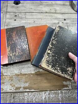 Mid 1800's Antique Religious Books, Lot of 12, Decorative Bindings, Non-English