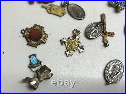 Mixed Lot of Antique Vintage Religious Pendants Medals & Crucifixes Rosary