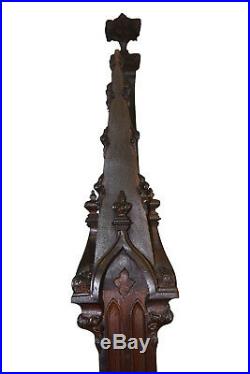 Monumental Gothic Throne or Bishops Chair, Walnut, Turn of Century, Religious