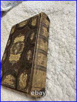Night Scenes In The Bible 1869 Antique Religious Art Leather Bound Gold Gilded