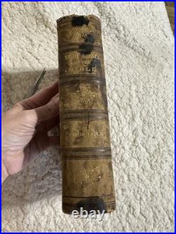 Night Scenes In The Bible 1869 Antique Religious Art Leather Bound Gold Gilded