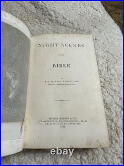 Night Scenes In The Bible 1869 Antique Religious Art Leather Bound Gold Gilded