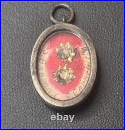 Official Silver Antique Sealed Catholic Religious Relic St Bavo & St Cornelius