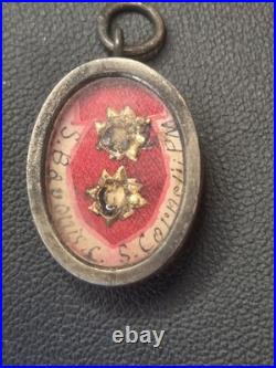 Official Silver Antique Sealed Catholic Religious Relic St Bavo & St Cornelius