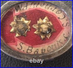 Official Silver Antique Sealed Catholic Religious Relic St Bavo & St Cornelius