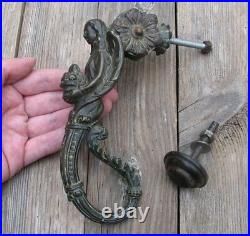 Old Decorative Bronze Angel / Religious Door Knocker