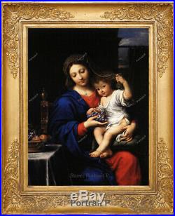 Old Master Art Antique Madonna The Virgin Religious Oil Painting Unframed 30x40