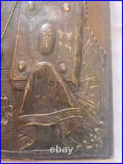 Old greek icon st eleftherios orthodox antique religious