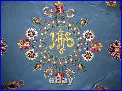 Old or Antique European Religious Alter Cloth Tapestry Needlework