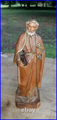 Old or Antique Italian Religious Carving Sculpture Saint Francis