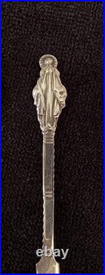 One Gorham Sterling Silver Ice Cream Spoon Apostle Style Virgin Mary 5 1/2 18g
