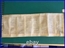 Original Hebrew Torah handwritten manuscript on Vellum 100-150 yrs. Old