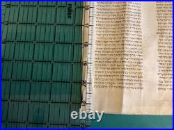 Original Hebrew Torah handwritten manuscript on Vellum 100-150 yrs. Old