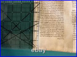 Original Hebrew Torah handwritten manuscript on Vellum 100-150 yrs. Old