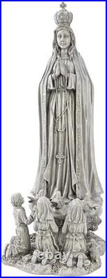 Our Lady of Fatima Indoor/Outdoor Religious Garden Statue, Large, 12 Inches Wide
