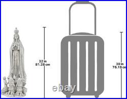 Our Lady of Fatima Indoor/Outdoor Religious Garden Statue, Large, 12 Inches Wide