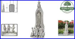 Our Lady of Fatima Religious Garden Statue 32 Ornate Antique Stone Design