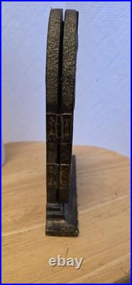 Our Lady of Fatima antique religious wooden triptych Desk Travel