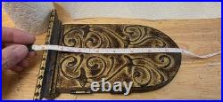 Our Lady of Fatima antique religious wooden triptych Desk Travel