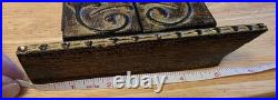Our Lady of Fatima antique religious wooden triptych Desk Travel