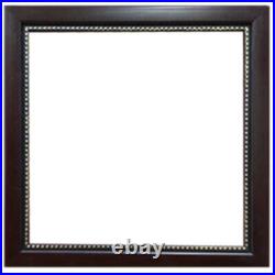 Our Lady of Guadalupe Religious Stretched Canvas 24x36 Beaded Mahogany Frame