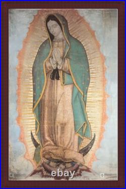 Our Lady of Guadalupe Religious on Stretched Canvas 24x36 with a Cherry Frame