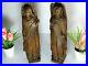 PAIR-antique-rare-religious-altar-wood-carved-archangel-figurine-statue-01-laqk
