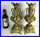 PAIR-bronze-Putti-ram-head-Vases-candle-holders-church-religious-01-bqlr