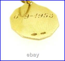 Pendant Antique Sant' Antonio From Padova Vintage Years' 50 IN Gold Solid 18 KT