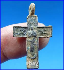 Pirates Shipwreck Times Colonial Cross Religious Medal Crucifix Antique Bronze