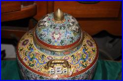 Quality Chinese Lidded Vase-Painted Scenes Religious Spiritual Men-Signed Bottom