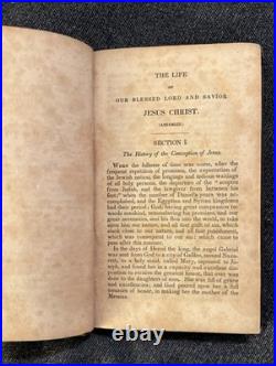 RARE 1834 The life Of Our Blessed Lord And Savior Jesus Christ Holy Bible Old