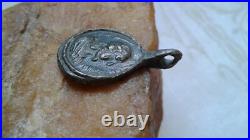 RARE ANTIQUE c. 18th CENTURY CATHOLIC 2-SIDED MEDAL JESUS CHRIST and VIRGIN MARY