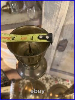 RARE Antique Brass Baroque Church Altar Candlesticks Holders 17 TALL Colonial