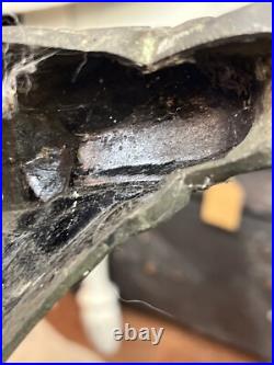 RARE Antique Bronze Baroque Church Altar Candlesticks Holders TRINITY RELIGIOUS