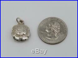 RARE Antique Sterling Silver Creed Mary Rose Religious Medal Locket Pendant