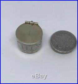 RARE Antique Sterling Silver Religious Anointing Oil Box Collectible