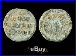 RARE MEDIEVAL BONIFACE IX LEAD PAPAL BULLA religious seal found Kent 027592