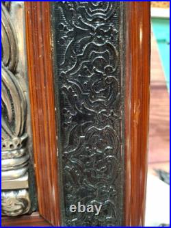 RARE antique religious wall icon JESUS hand MOVES Registrado silver 3D Art SPAIN RARE antique religious wall icon JESUS hand MOVES Registrado silver 3D Art SPAIN
