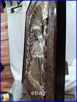 RARE antique religious wall icon JESUS hand MOVES Registrado silver 3D Art SPAIN RARE antique religious wall icon JESUS hand MOVES Registrado silver 3D Art SPAIN