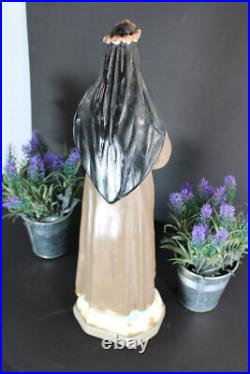 RAre antique religious saint statue Rosa lima PERU