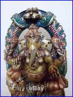 RELIGIOUS EDH Ganesha Sculpture Ganesh Ganapati Statue Temple Figurine Idol