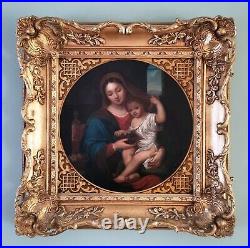 Raphael DaVinci Madonna Renaissance French Old Master 18thC Antique Oil Painting