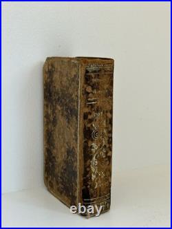 Rare 1840 French Leather Book Catechism Belley Diocese Gilt Catholic Antique