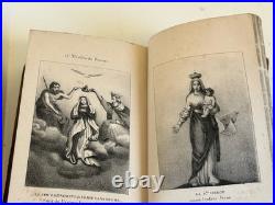 Rare 1840 French Leather Book Catechism Belley Diocese Gilt Catholic Antique