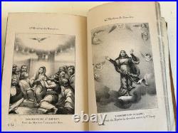 Rare 1840 French Leather Book Catechism Belley Diocese Gilt Catholic Antique