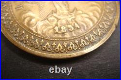 Rare Antique 1854 Virgin Mary Beautiful Medal Italian Religious Pendant Catholic