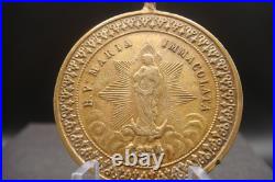 Rare Antique 1854 Virgin Mary Beautiful Medal Italian Religious Pendant Catholic