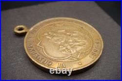 Rare Antique 1894 Madonna di Loreto Medal Catholic Protection Pendant Italy