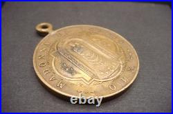 Rare Antique 1894 Madonna di Loreto Medal Catholic Protection Pendant Italy